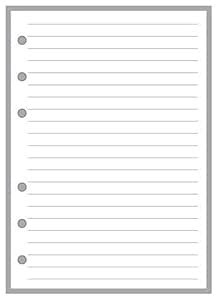 B6 Size Simple Lined Note Paper Planner Insert, Sized and Punched for 6 ...