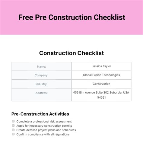 Image result for Pre-Construction Activities Checklist