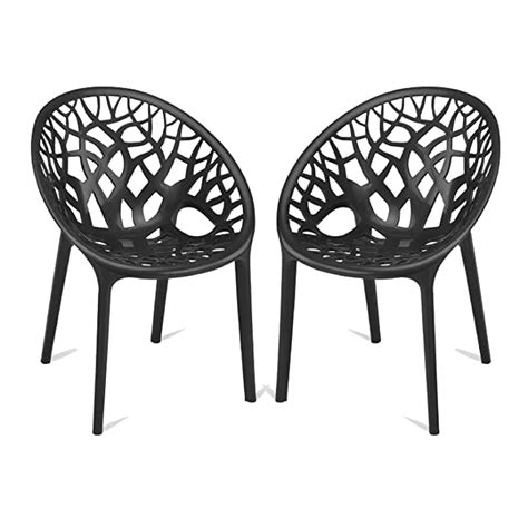 SkyGlamour Crystal Plastic Chair for Living Room, Garden, Balcony ...