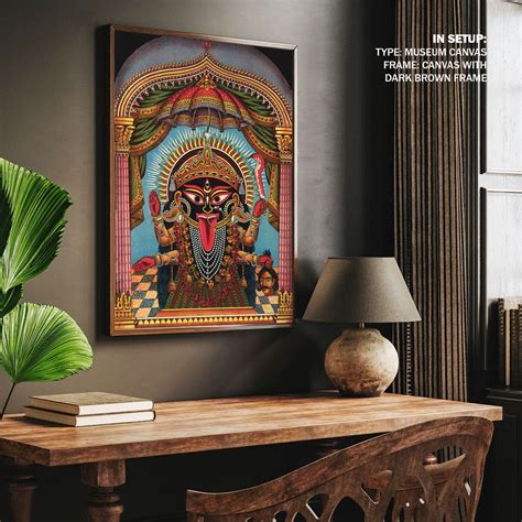 Kali at Kali Ghat Painting & Wall Art Print by Raja Ravi Varma ...