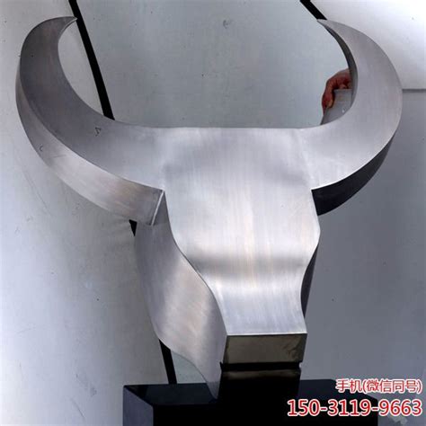 不锈钢抽象牛雕塑_厂家图片价格-玉海雕塑 抽象,不锈钢