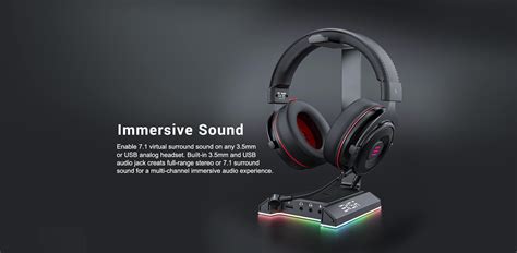 EKSA W1 RGB Headset Stand with 7.1 Virtual Surround Sound – EKSA India