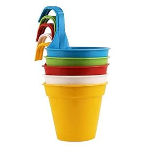 Mr. Carve Plastic Small Hook Hanging Pot, (Multicolor 20 x 14 x 8 cm ...