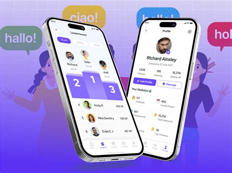 Language Learning App UI Design 的图像结果
