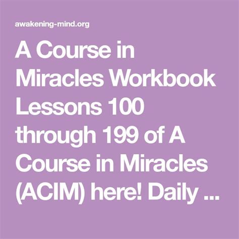 Image result for Course In Miracles Workbook Lessons