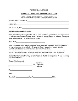 Fillable Online 911metro Proposal / contract - Metro Communications ...