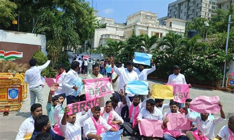 BRS Intensifies NEET Protests, Sieges Raj Bhavan in Somajiguda.