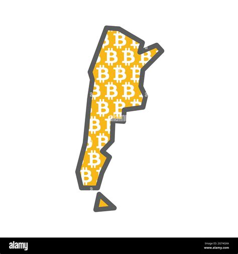 Argentina country map with bitcoin crypto currency logo Stock Vector Image & Art - Alamy