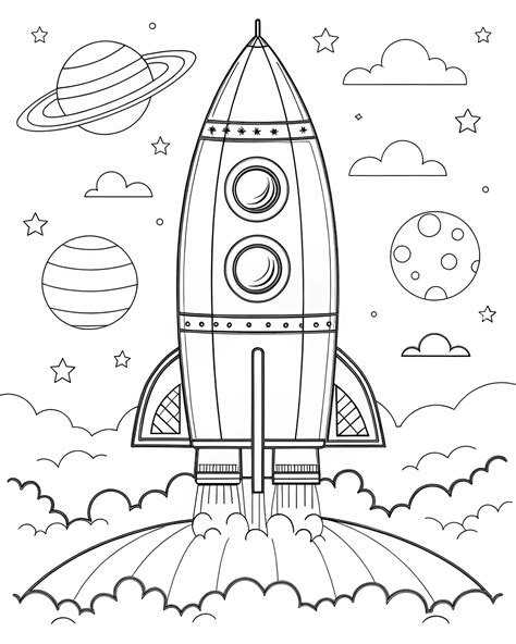 Spaceship coloring pages | Space coloring pages, Free kids coloring ...