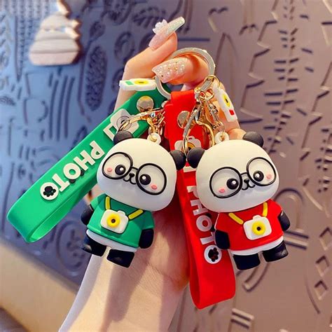 Cute 3D Photographer Panda Keychain Online