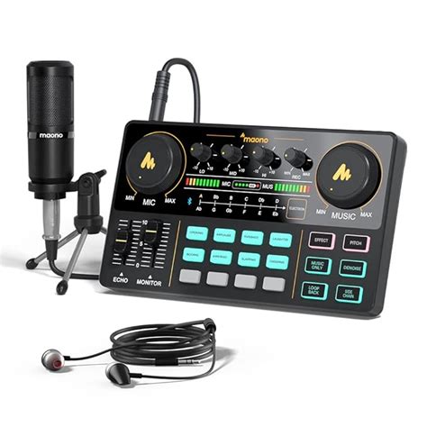 MAONO AM200-S1 Audio Interface with Condenser microphone, Monitoring ...
