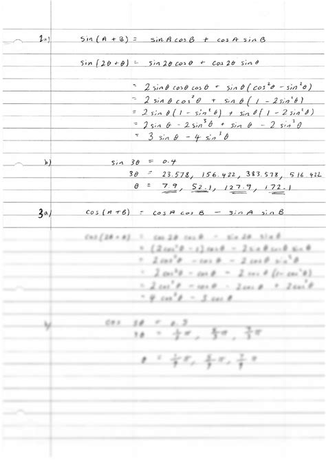 How to Derive Double Angle Formulas a Level 的图像结果
