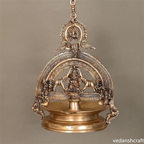Brass Superfine Goddess Gaja Lakshmi Wall Hanging Diya (37.5 Inch ...