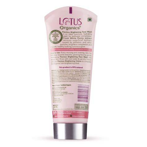Lotus Organics Precious Brightening Face Wash