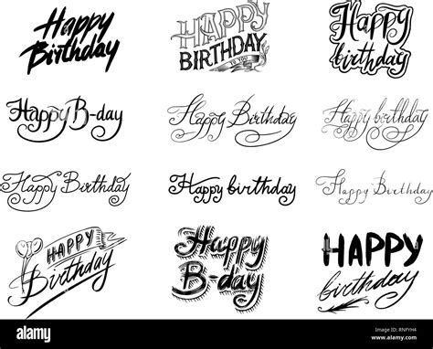 Happy Birthday To Print Fonts
