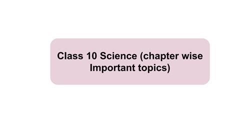 Image result for Class 10 Science Topic List