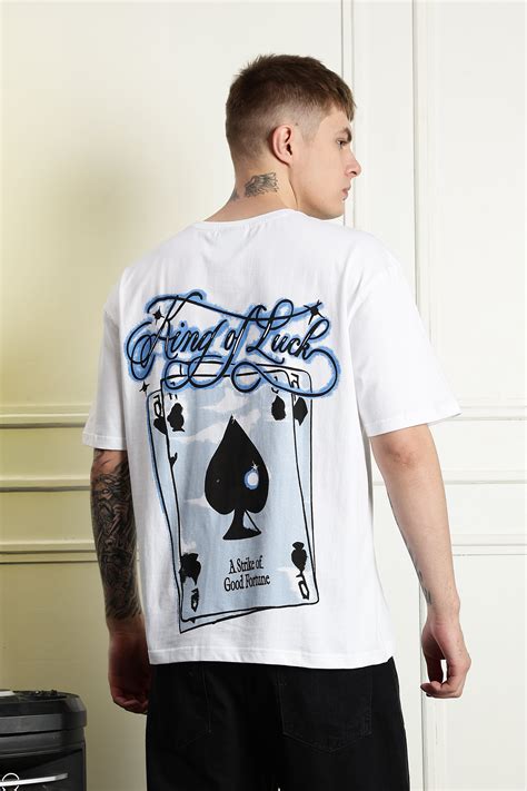 Luck: White Oversized T-shirt – Eszett