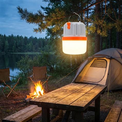 LED Camping Light, Solar Outdoor USB Rechargeable Portable Light with ...