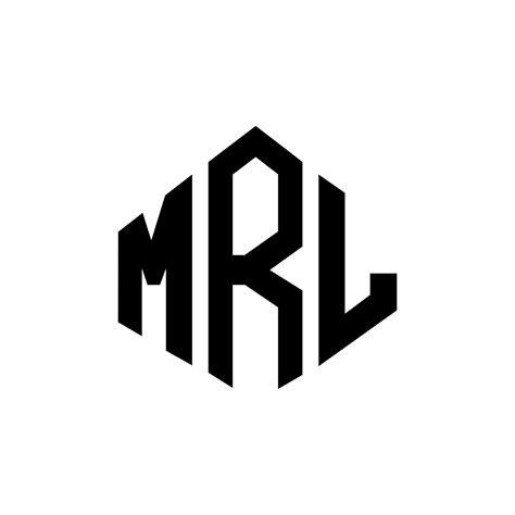 diseño de logotipo de letra mrl con forma de polígono. mrl polígono y ...