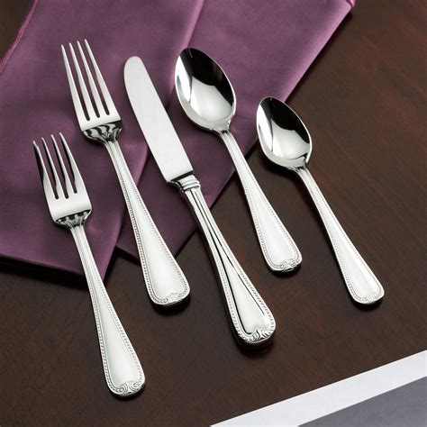 Lenox Vintage Jewel Frosted 5 Piece 18/10 Stainless Steel Flatware Set ...