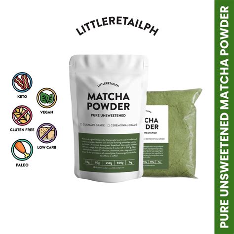 Pure Unsweetened Matcha Powder 250g, 500g , 1kg Keto /Low Carb Approved ...
