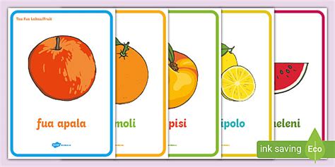 Fruits Display Poster Niuean/English (teacher made) - Twinkl