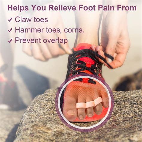 Promifun Gel Toe Separators, 6 Pack of Toe Spacers, Toe Straightener ...