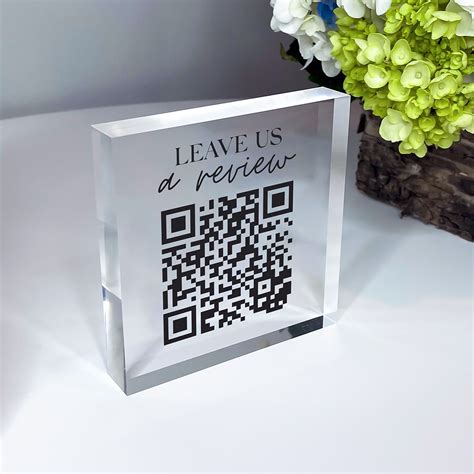 Custom QR Acrylic Block - Leave Us a Review | Personalized Review QR ...