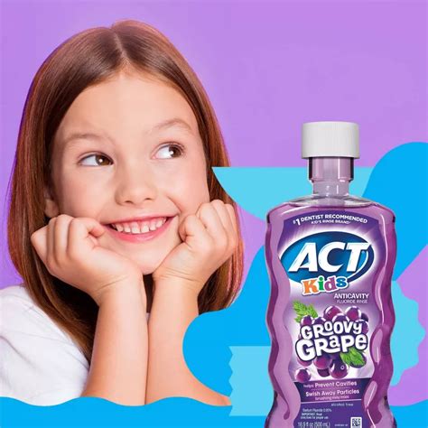 ACT Kids' Anti-Cavity Fluoride Rinse Groovy Grape India | Ubuy
