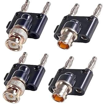 Buy DKARDU BNC to Banana Plug Adapter, 4 Pack, Male-to-Male, 4 Pins ...