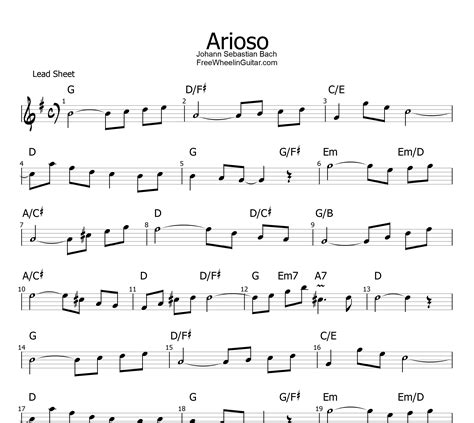 Arioso - Sheet Music - FreewheelinGuitar.com