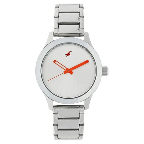 Buy Online Fastrack Quartz Analog Silver Dial Stainless Steel Strap ...