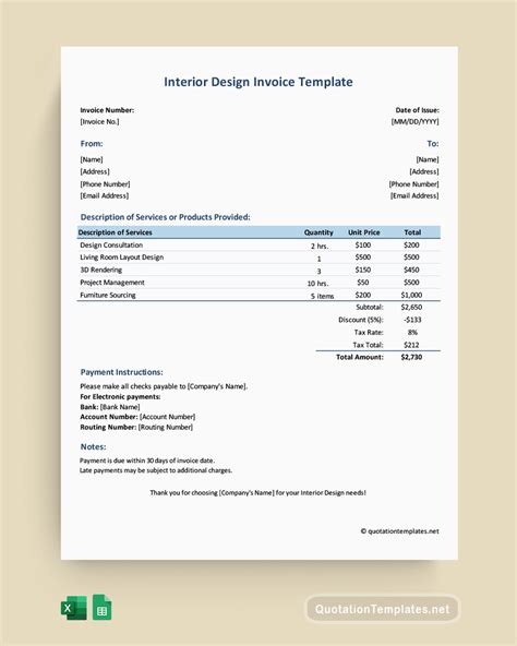 Invoice Design Excel 的图像结果