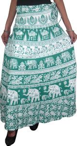Indiatrendzs Animal Print Women Wrap Around Green Skirt - Buy ...