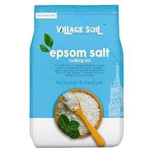 Village Soil Epsom Salt 1.2kg - Nourishing Magnesium Sulfate Boost for ...