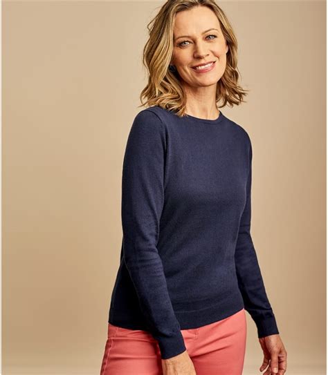 Buy ladies navy blue v neck jumper - In stock