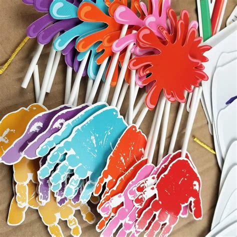 YiiiGoood Art Theme Birthday Decoration Kit Art Birthday Banner Paint ...