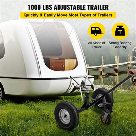 VEVOR Adjustable Trailer Dolly, 1000 Lbs Capacity Trailer Mover Dolly ...