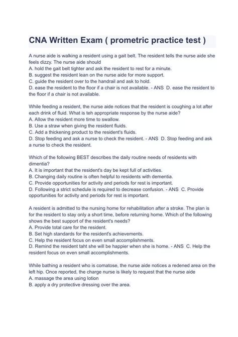 Prometric CNA Written Test 的图像结果