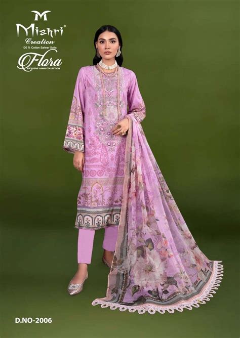 MISHRI CREATION FLORA VOL 2 LAWN COTTON DIGITAL PRINT SALWAR SUITS AT ...