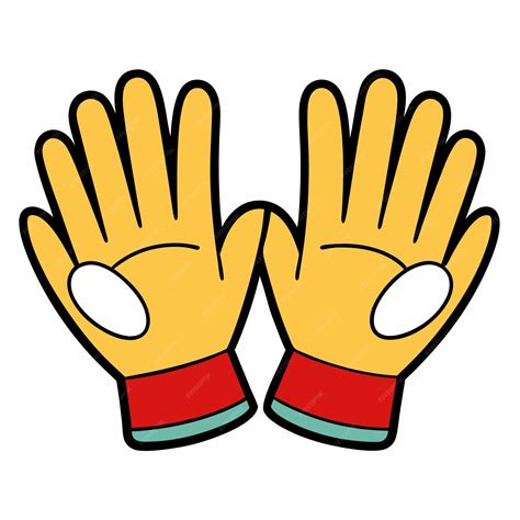 Hand gloves vector illustration isolated white background | Premium AI-generated vector