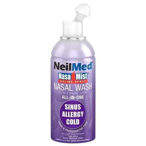 Neil Med Nasa Mist Multi Purpose Saline Spray All in One, 6.0 ounces ...
