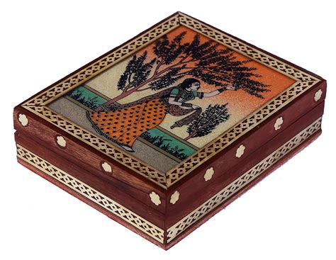 Trendy Crafts Handmade Wooden Jewellery Storage Trinket Multi-Purpose ...