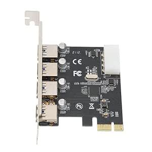 Tobo 4 Ports PCIe Riser Adapter Board PCI-E to USB Expansion Card USB 3 ...