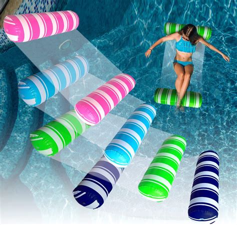Amazon.com: 4 Pack Inflatable Pool Floats Adult Size Water Hammock,Pool ...