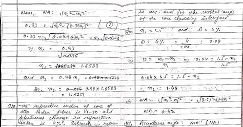 The refractive index of core of step index fibre is 1.50 and the ...