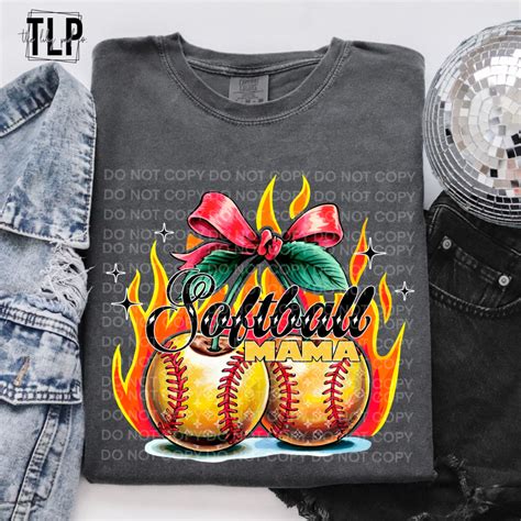 Mama Baseball/Softball Cherries DTF Transfer - The Lily Pad -TLP
