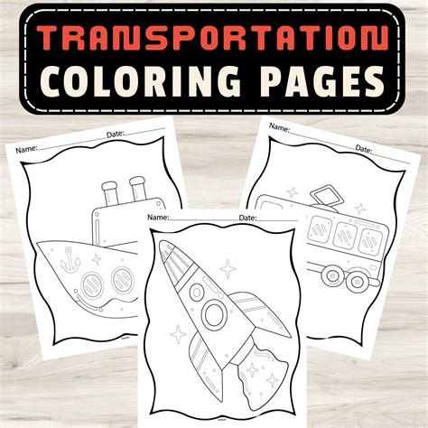 Transportation Coloring Worksheet 的图像结果