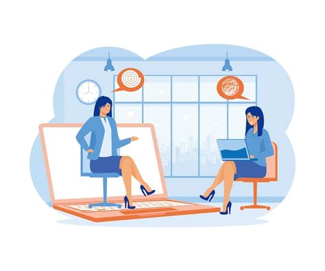 Online psychological help and support service psychologist and her ...