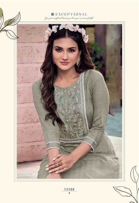 Kalaroop Jaggi Catalog Rayon Embroidery Fancy Kurtis